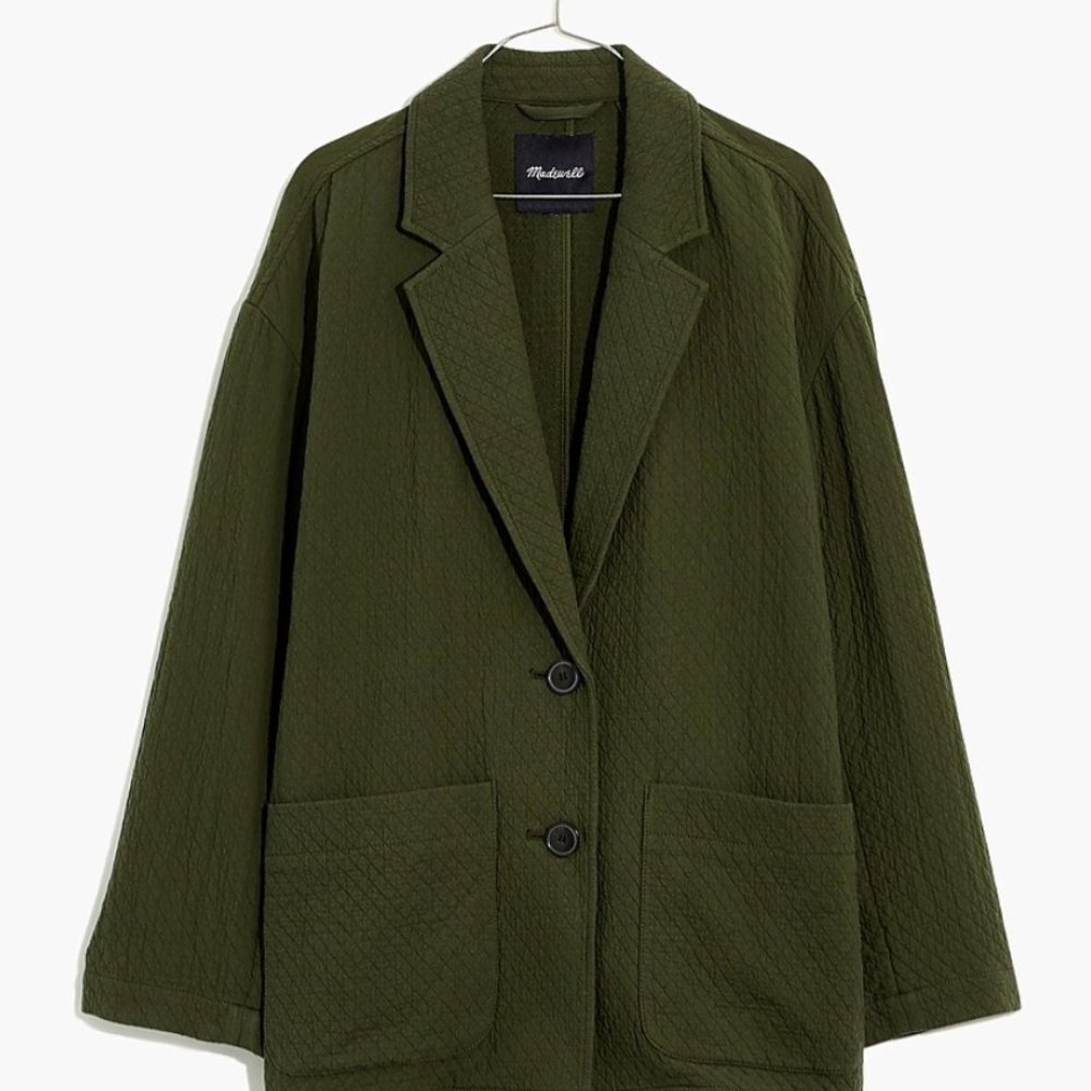 Madewell Diamond Jacquard Shaw Blazer